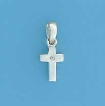 SPC DIAMOND SET 12x8mm CROSS PENDANT +C=