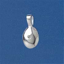 SPC DIA.SET POLISHED OVAL PENDANT     +C