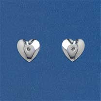 SPC DIA.SET 8mm HEART STUDS