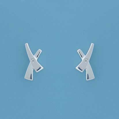 SPC 11mm DIA SET FLAT KISS CROSS STUDS