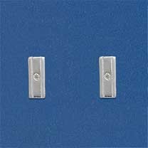 SPC DIA.SET 2 TONE RECTANGULAR STUDS