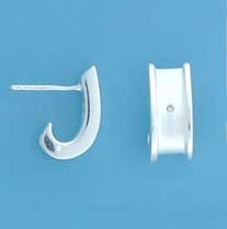 SPC DIA SET MATT/POLISHED CURVED STUDS