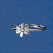 SPC DIA.SET MATT FLOWER RING