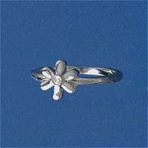 SPC DIA.SET POLISHED FLOWER RING