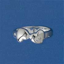 SPC DIA.SET DOUBLE HEART RING