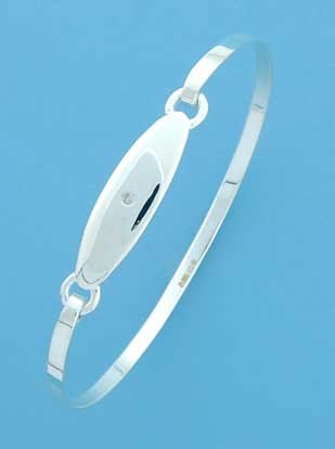 SPC DIA.SET OVAL TOP CLIP BANGLE