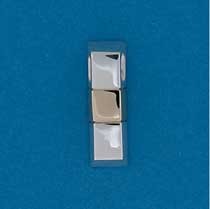SIL/9ct MIDDLE BAND RECT.PENDANT      +C