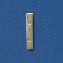 SIL/9ct 20x4x4mm 3 DIA.SET BAR PENDANT+c