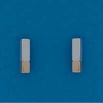 SIL/9ct 12x4x2mm RECT.STUD