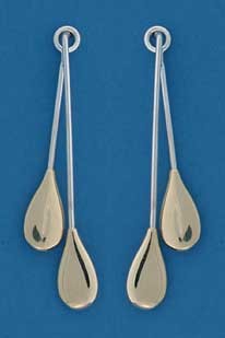 SIL/9ct DOUBLE PADDLE DROPS