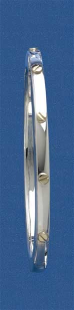 SIL/9ct 5mm HINGED BANGLE/5x3.5mm SCREWS