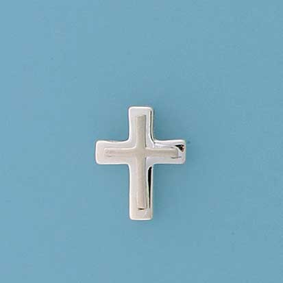 SPC MATT/POLISHED RAISED CROSS STUDS