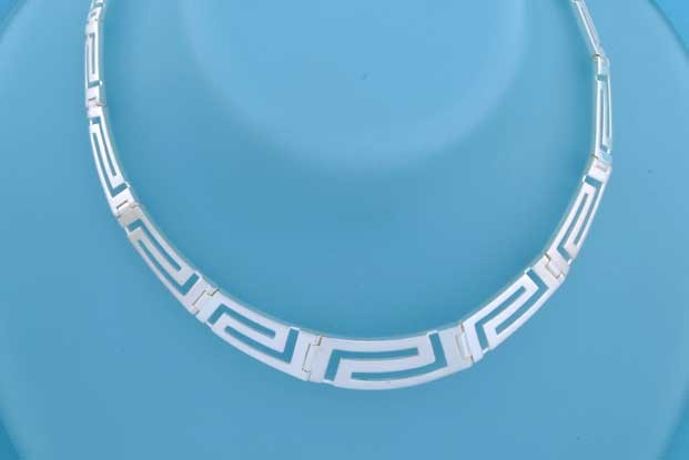 SPC MATT/POLISHED GREEK KEY DES.COLLAR =