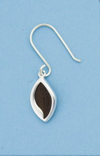 SPC WOOD LEAF DESIGN DROP EARRINGS     =