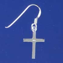 SPC PLAIN CROSS DROP EARRINGS          =