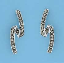 SPC MARCASITE SET CROSSOVER STUDS      =