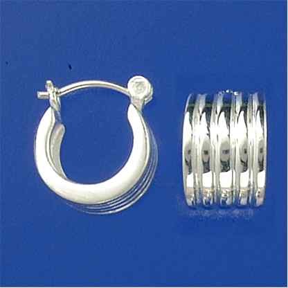 SPC 5 BAND CAST WEDDING RING CREOLES