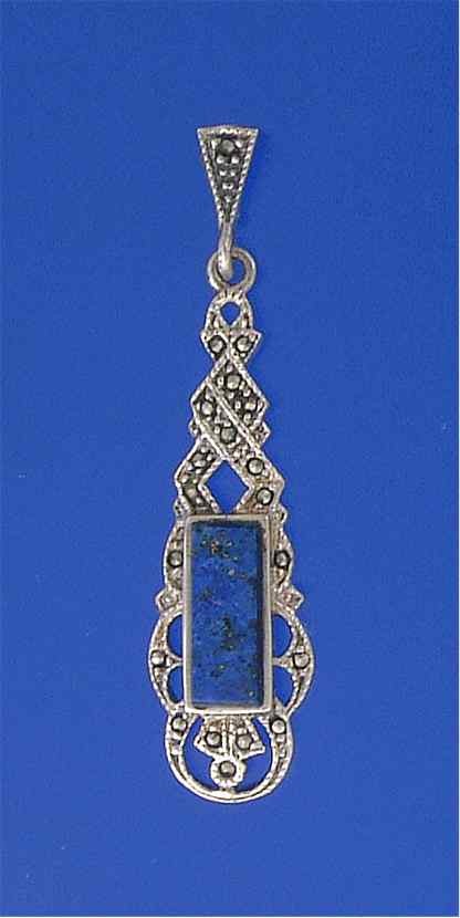 SPC LAPIS/MARCASITE FANCY DROPS        -