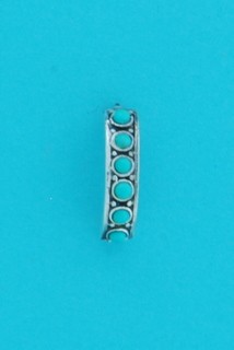 SPC ROUND TQ STONE SET HALF HOOP STUD
