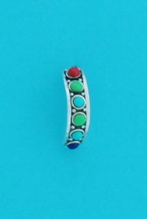 SPC ROUND MULTI STONE SET HALF HOOP STUD