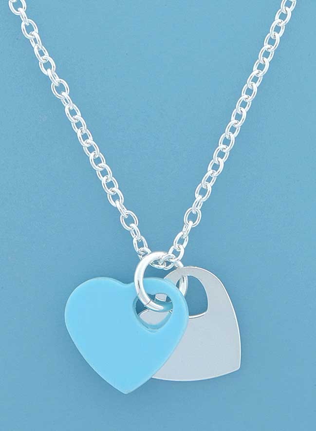 SPC TIF HEART/BLUE RUBBER HEART-CHAIN  =