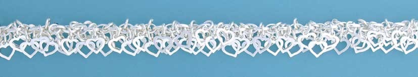 SPC LOTS OF HANGING OPEN HEARTS BRACELET