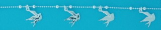 SPC 4 BIRDS ON BEAD CHAIN BRACELET