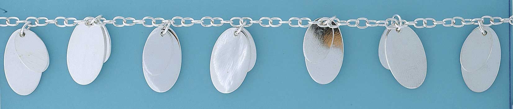 SPC HANGING DOUBLE OVAL DISCS BRACELET