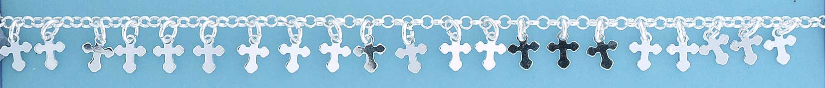 SPC LOTS OF HANGING CROSSES BRACELET