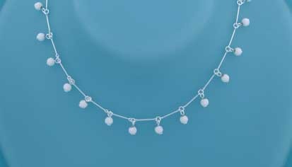 SPC BAR CHAIN WITH LASER BEAD DROPS    =