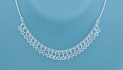 SPC LOTS OF OPEN STARS SNAKE CHAIN     =