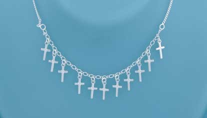 SPC LOTS OF HANGING CROSSES CHAIN
