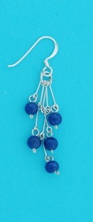 SPC LAPIS BEADS DROP EARRING