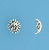 SPC SMALL SUN & MOON STUDS             =