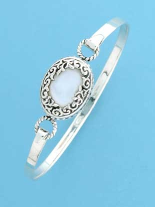SPC FILLIGREE SET OVAL M.O.P CLIP BANGLE