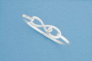 SPC CZ SET FIGURE 8 CLIP BANGLE        =