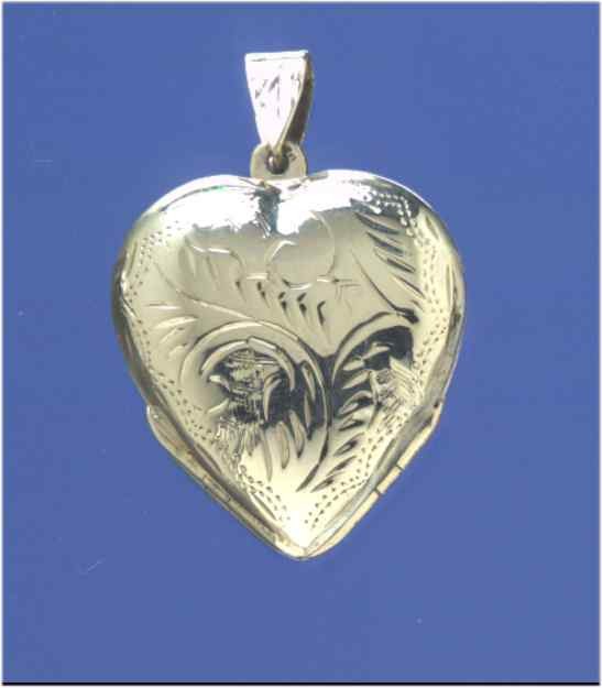 SPC 28x25mm 4 PICT RIM ENG HEART LOCKET