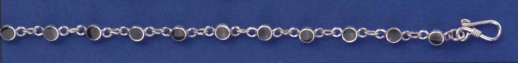 SPC 4mm ROUND ONYX LINKED BRACELET     -