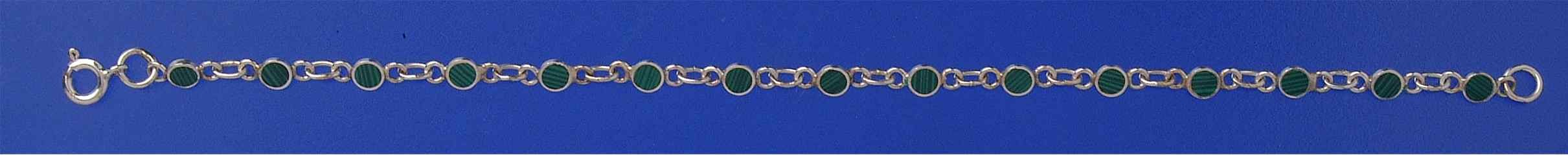SPC 4mm ROUND MALACITE LINKED BRAC