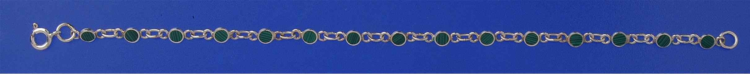 SPC 4mm ROUND MALACITE LINKED BRAC