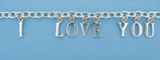 SPC I LOVE YOU/TIF STYLE CHARM BRACELET