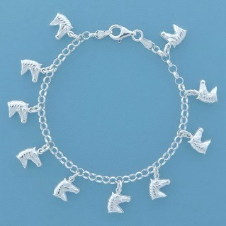 SPC TINY HORSEHEADS CHARM BRACELET     =