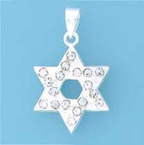 SPC CRYSTAL SET 20mm STAR OF DAVID PEND.