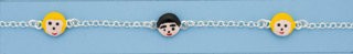 SPC ENAMEL BOYS+GIRLS FACES CHARM BRAC =