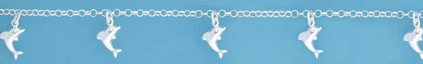 SPC HANGING DOLPHINS CHARM BRACELET    =