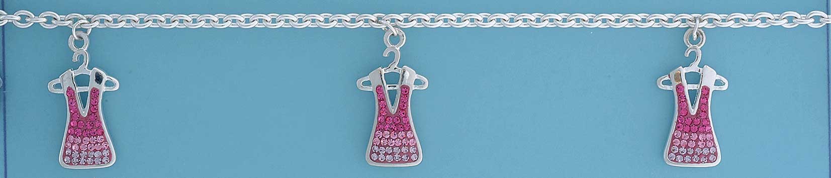 SPC FADING PINK CRYST.DRESSES CHARM BRAC