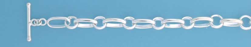 SPC OVAL BELCHER LINK T BAR BRACELET   =