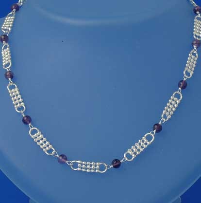 SPC FANCY BEADWORK AMETHYST BEAD CHAIN =