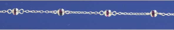 SPC 16" CUPPED GARNET BEAD CHAIN