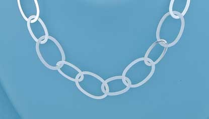 SPC FLATWIRE OVAL RINGS GRADUATED CHAIN=